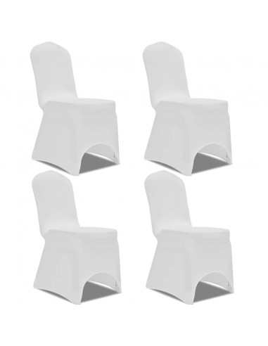 Set 4 pz Fodera elastica per sedie bianca