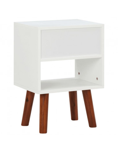 Comodino in Legno Massello di Acacia 40x30x57 cm