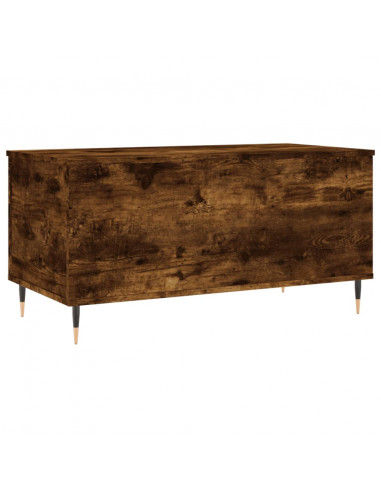 Tavolino da Salotto Rovere Fumo 90x44,5x45 cm Legno Multistrato