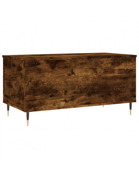 Tavolino da Salotto Rovere Fumo 90x44,5x45 cm Legno Multistrato