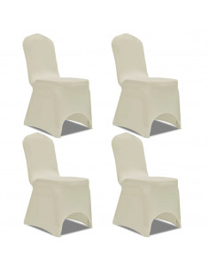 Fodere Elastiche 4 pz per Sedie Crema 2