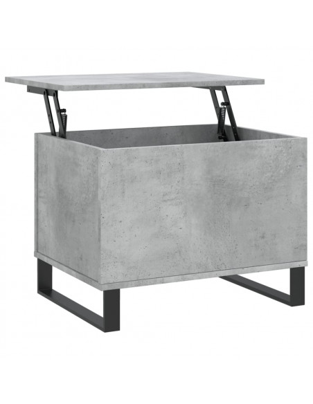 Tavolino Salotto Grigio Cemento 60x44,5x45 cm Legno Multistrato