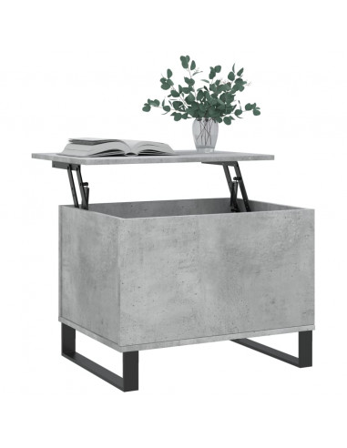 Tavolino Salotto Grigio Cemento 60x44,5x45 cm Legno Multistrato