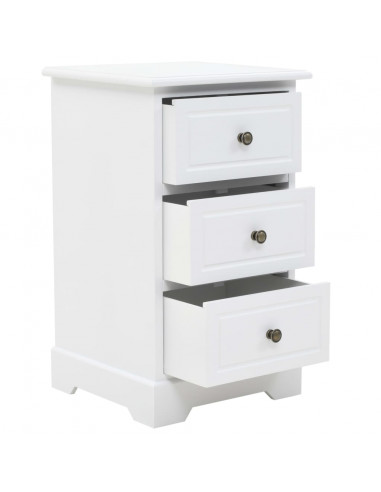 Comodino in MDF e Legno di Pino 35x32x59 cm