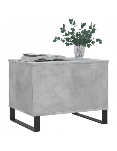 Tavolino Salotto Grigio Cemento 60x44,5x45 cm Legno Multistrato