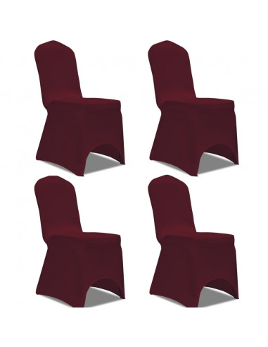 Set Coprisedie Elastiche 4 pz Rosso Bordò