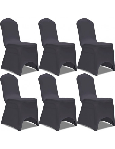 Fodera Elastica per Sedie 6 pz. Antracite