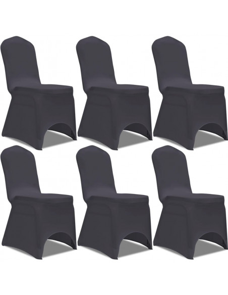 Fodera Elastica per Sedie 6 pz. Antracite