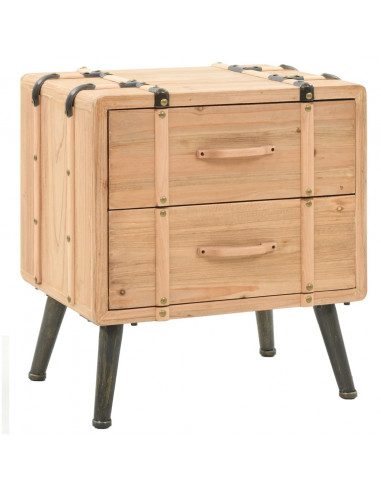 Comodino in Legno Massello di Abete 50x35x57 cm