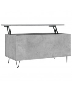 Tavolino Salotto Grigio Cemento 90x44,5x45 cm Legno Multistrato 2