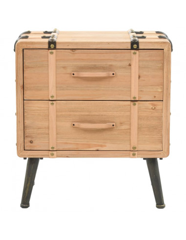 Comodino in Legno Massello di Abete 50x35x57 cm