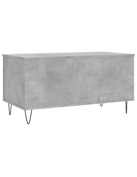 Tavolino Salotto Grigio Cemento 90x44,5x45 cm Legno Multistrato