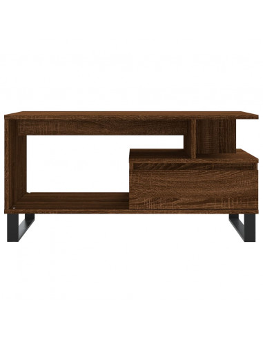 Tavolino Salotto Rovere Marrone 90x49x45 cm Legno Multistrato
