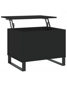 Tavolino da Salotto Nero 60x44,5x45 cm in Legno Multistrato 2