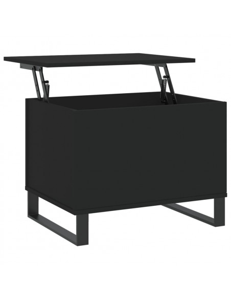 Tavolino da Salotto Nero 60x44,5x45 cm in Legno Multistrato
