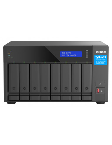 QNAP TVS-h874X NAS Tower Intel® Core™ i9 64 GB DDR4 0 TB QuTS hero Nero