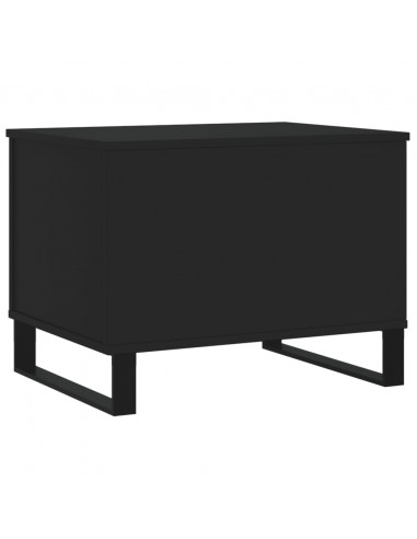 Tavolino da Salotto Nero 60x44,5x45 cm in Legno Multistrato