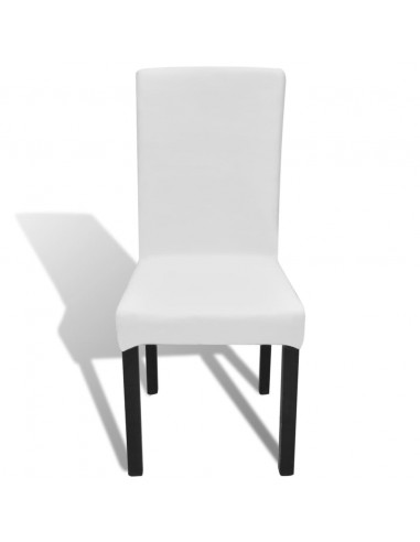 Fodera Elastica per Sedie 4 pz Bianco