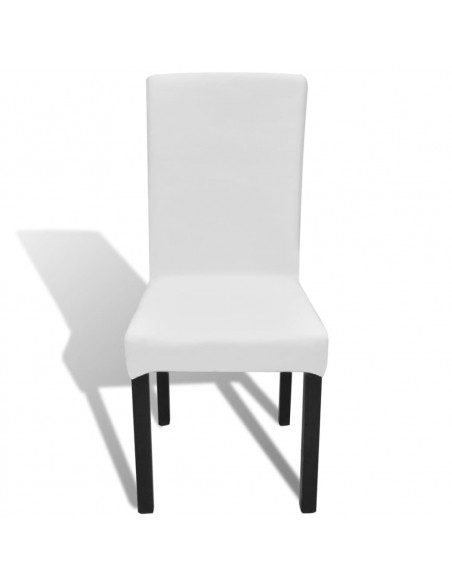 Fodera Elastica per Sedie 4 pz Bianco