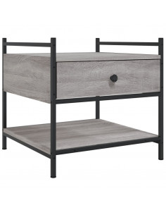 Tavolino da Salotto Grigio Sonoma 50x50x50 cm Legno Multistrato 2