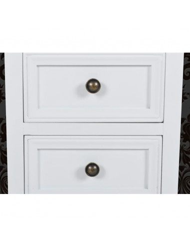 Set Comodini con 2 Cassetti 4 pz in MDF Bianchi