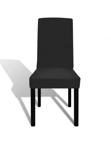 Fodera Elastica per Sedie 4 pz Nero
