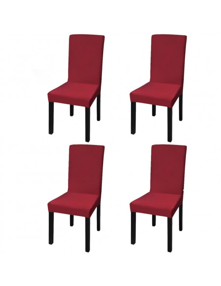 Fodera Elastica per Sedie 4 pz Bordò