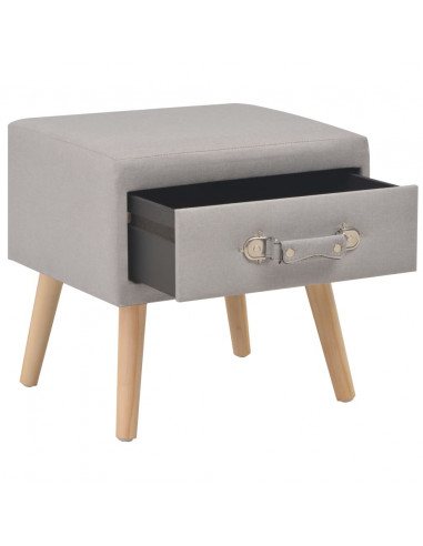 Comodini Grigi 2 pz 40x35x40 cm in Tessuto