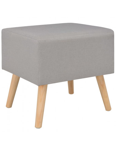 Comodini Grigi 2 pz 40x35x40 cm in Tessuto