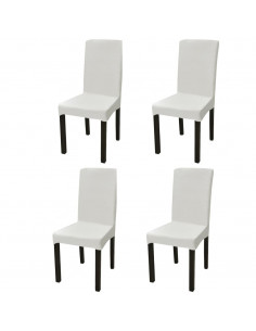 Fodere Elastiche per Sedie 4 pz Crema 2