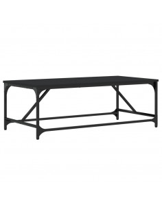 Tavolino da Salotto Nero 100x50x35cm Legno Multistrato 2