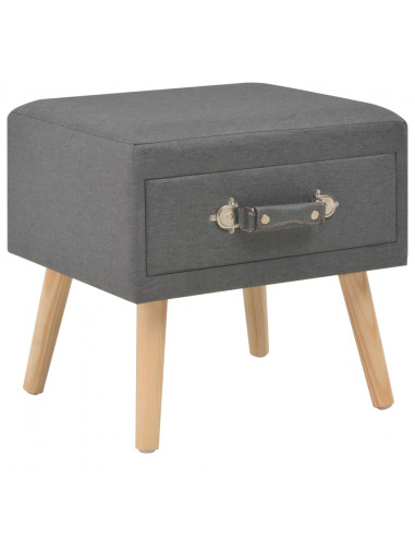 Comodini Grigio Scuro 2 pz 40x35x40 cm in Tessuto