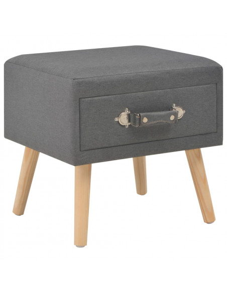 Comodini Grigio Scuro 2 pz 40x35x40 cm in Tessuto