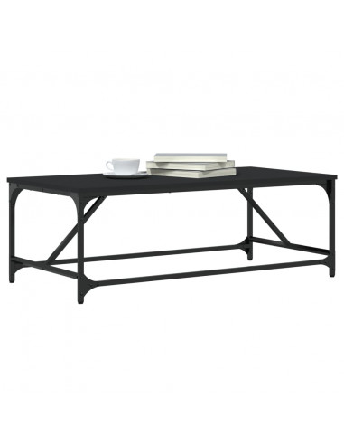 Tavolino da Salotto Nero 100x50x35cm Legno Multistrato