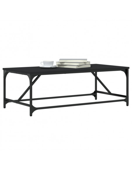 Tavolino da Salotto Nero 100x50x35cm Legno Multistrato