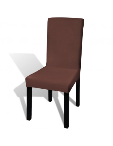 Set Fodera Elastica 6 pz per Sedie Marrone