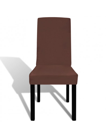 Set Fodera Elastica 6 pz per Sedie Marrone