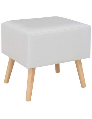 Comodini Bianchi 2 pz 40x35x40 cm in Similpelle