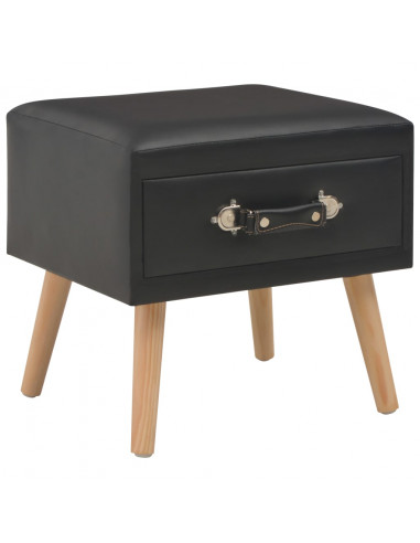 Comodini Neri 2 pz 40x35x40 cm in Similpelle