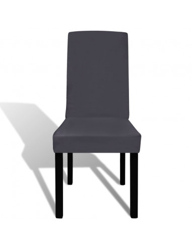 Set 4 pz Fodera elastica per sedie antracite