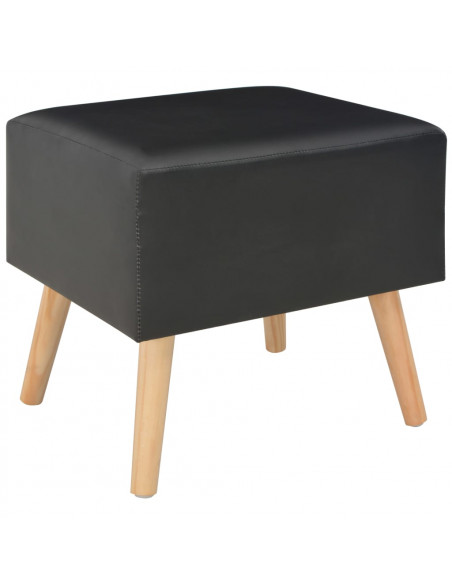Comodini Neri 2 pz 40x35x40 cm in Similpelle