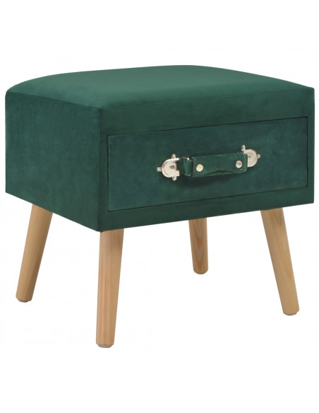 Comodini Verdi 2 pz 40x35x40 cm in Velluto