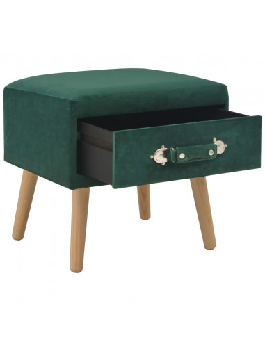 Comodini Verdi 2 pz 40x35x40 cm in Velluto