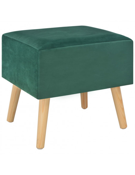 Comodini Verdi 2 pz 40x35x40 cm in Velluto