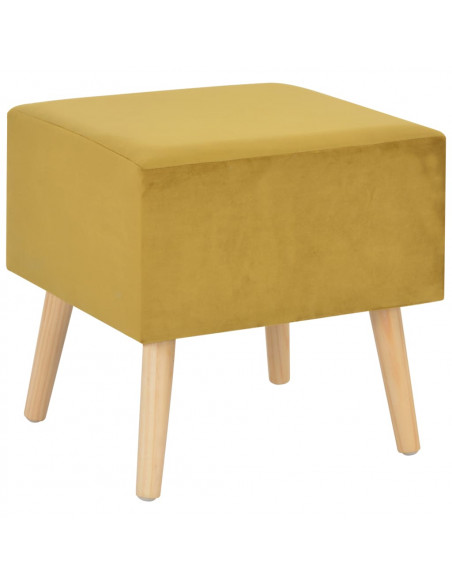 Comodini Senape 2 pz 40x35x40 cm in Velluto