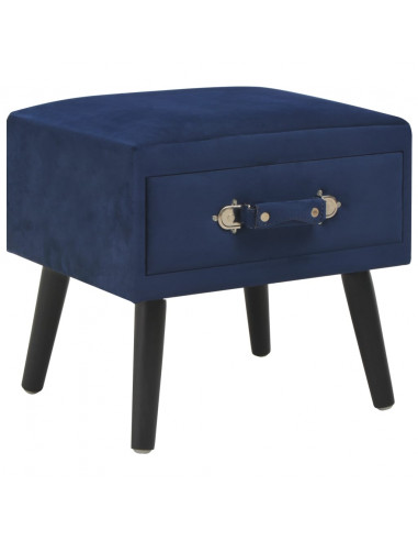 Comodini Blu 2 pz 40x35x40 cm in Velluto