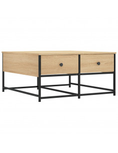 Tavolino da Salotto Rovere Sonoma 80x80x40 cm Legno Multistrato 2