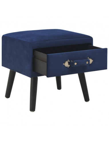 Comodini Blu 2 pz 40x35x40 cm in Velluto