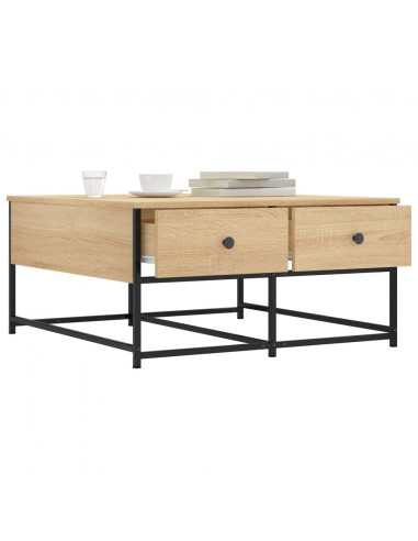 Tavolino da Salotto Rovere Sonoma 80x80x40 cm Legno Multistrato