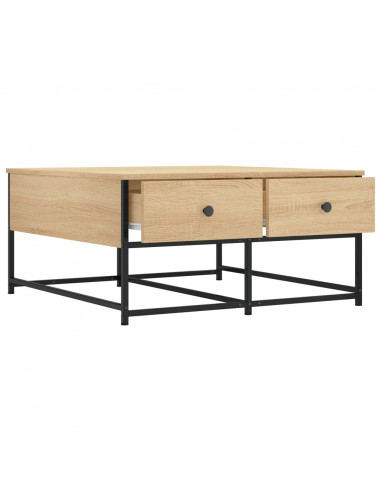 Tavolino da Salotto Rovere Sonoma 80x80x40 cm Legno Multistrato